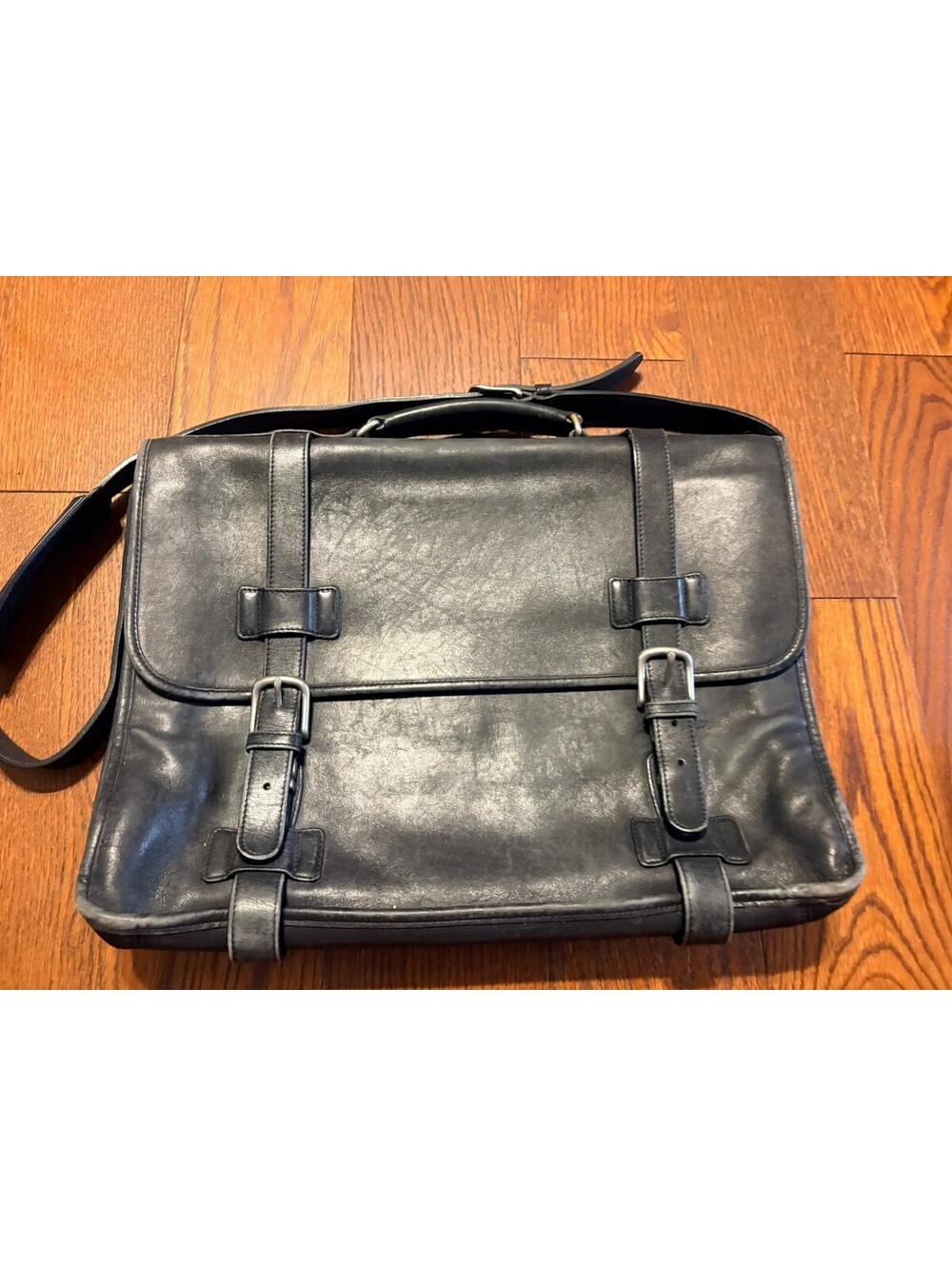Vintage Coach Madison Leather Briefcase Messenger Bag 5325 Black